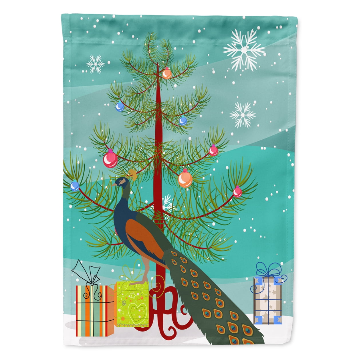 BB9292GF Indian Peacock Peafowl Christmas Flag Garden - Size