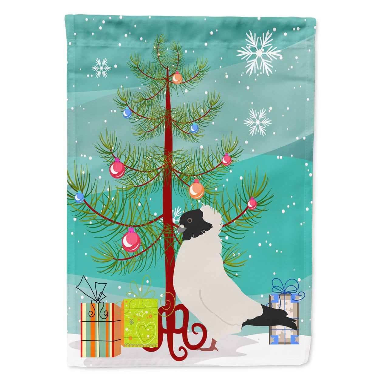 Nun Pigeon Christmas Flag Garden