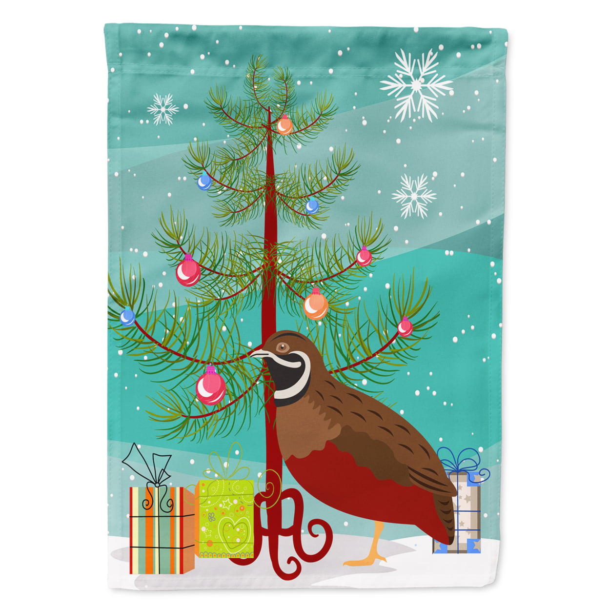 Chinese Painted or King Quail Christmas Flag Garden - Size