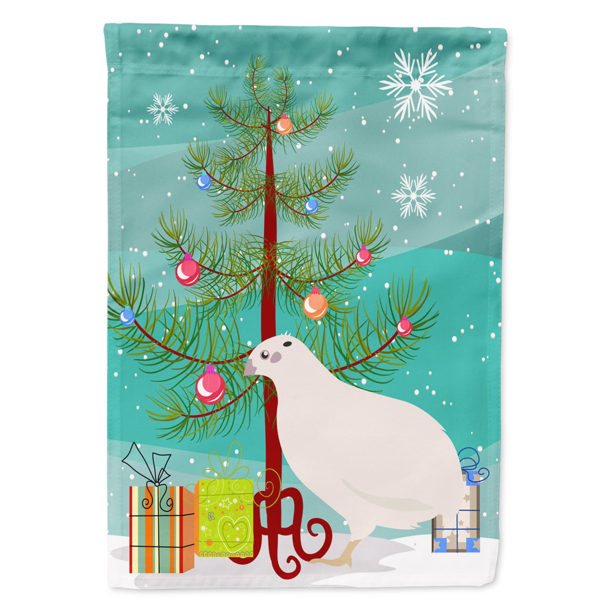 Texas Quail Christmas Flag Garden - Size