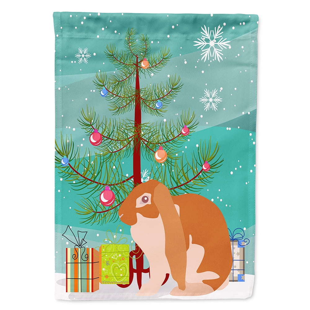 English Lop Rabbit Christmas Flag Garden