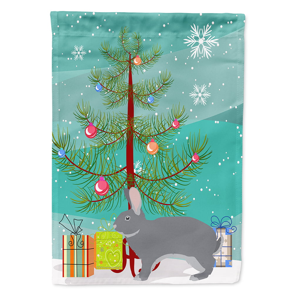 Giant Chinchilla Rabbit Christmas Flag Garden