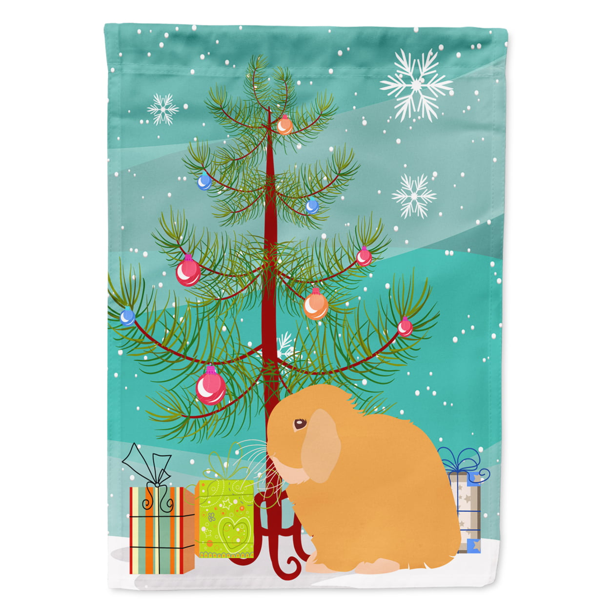 Holland Lop Rabbit Christmas Flag Garden