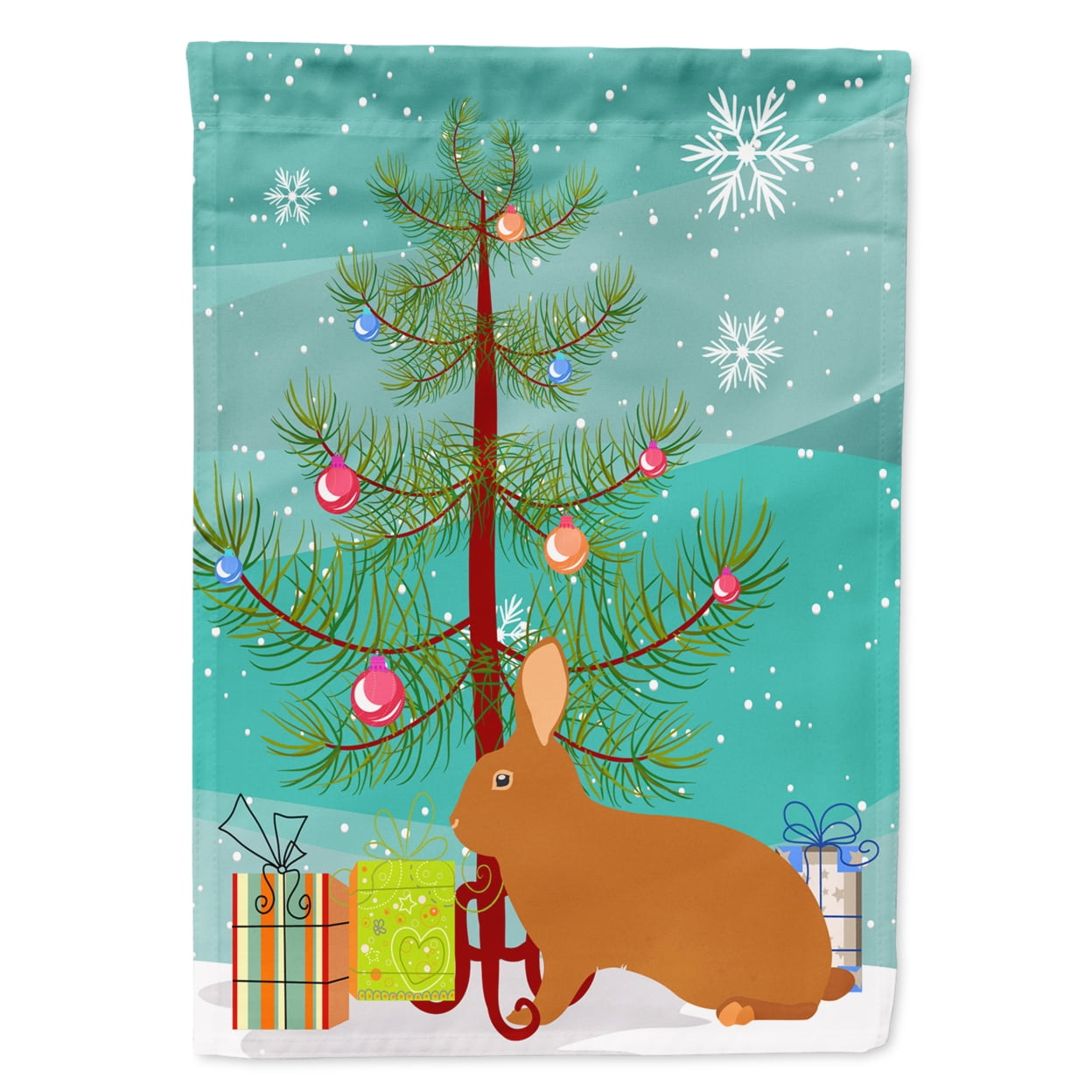 Rex Rabbit Christmas Flag Garden