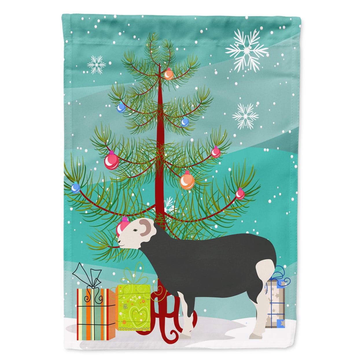 Herwick Sheep Christmas Flag Garden