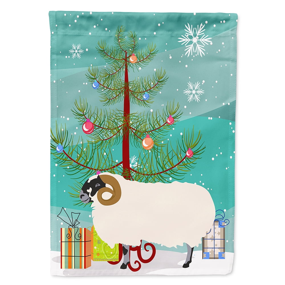 Scottish Blackface Sheep Christmas Flag Garden - Size