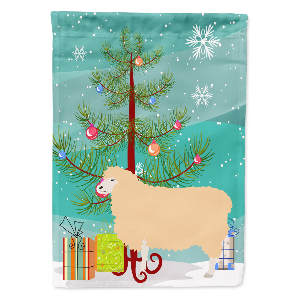 English Leicester Longwool Sheep Christmas Flag Garden