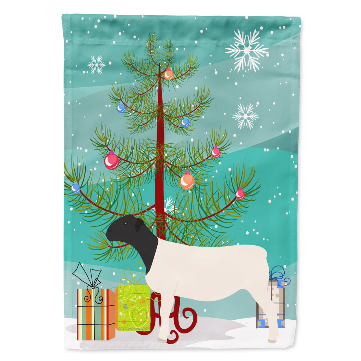 Dorper Sheep Christmas Flag Garden