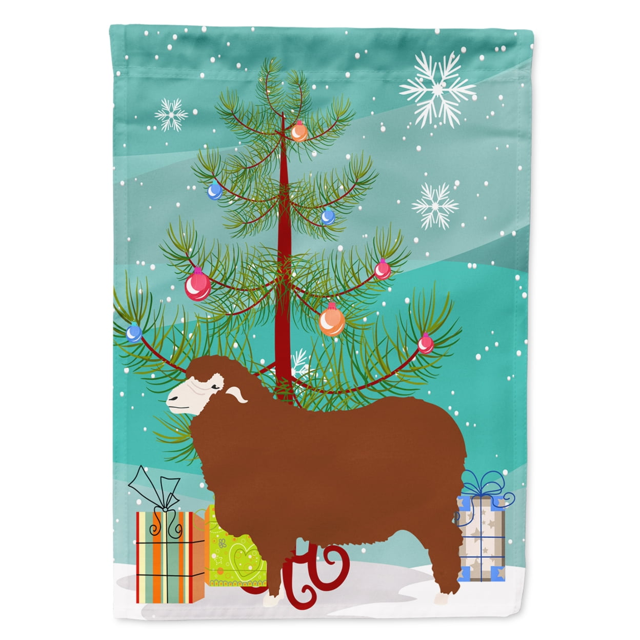 Merino Sheep Christmas Flag Garden - Size