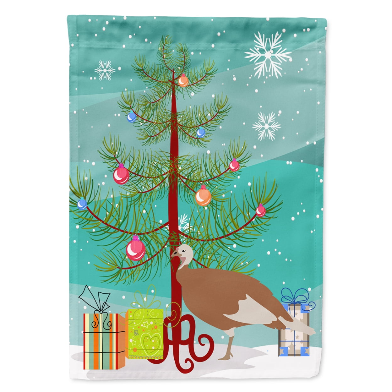 Jersey Buff Turkey Hen Christmas Flag Garden - Size