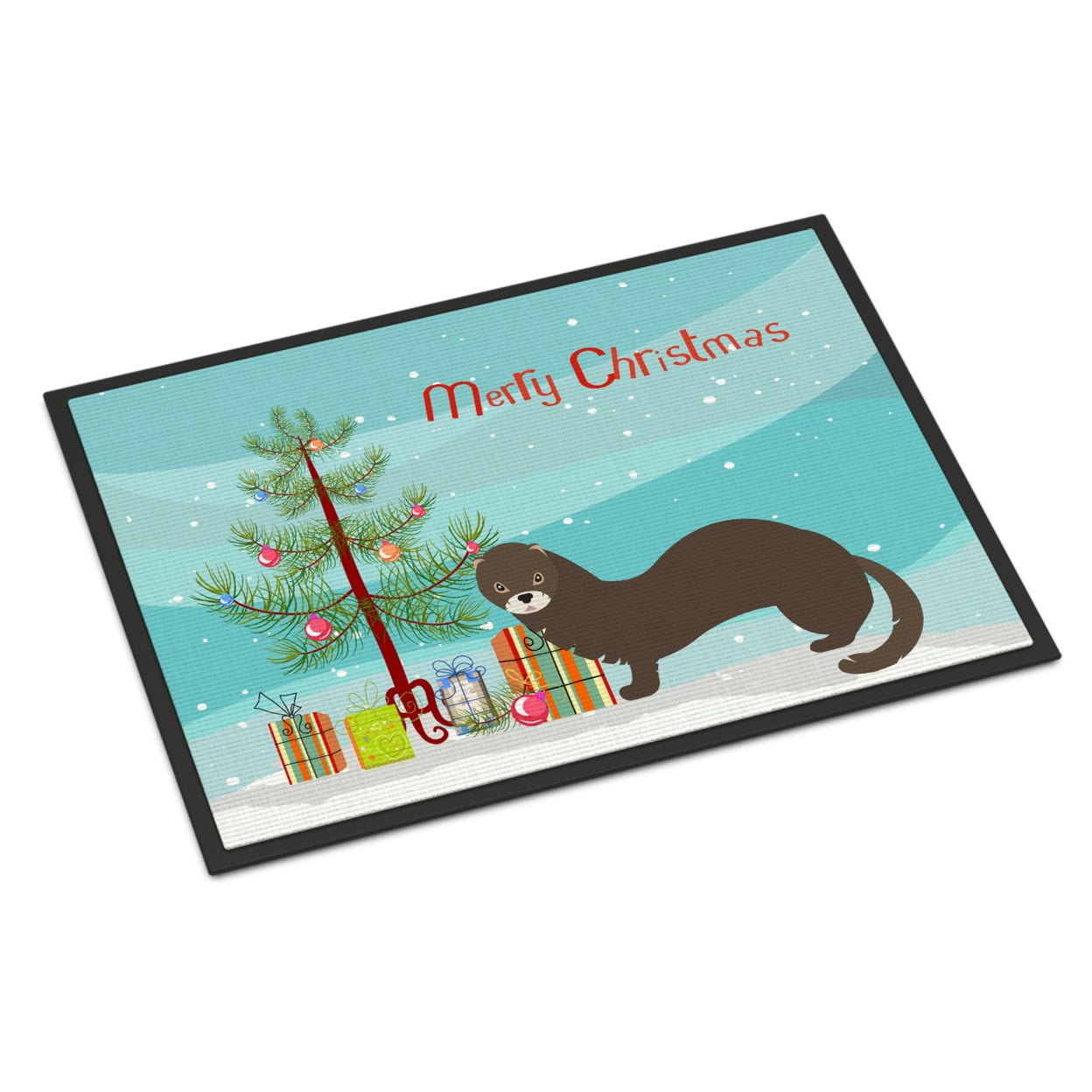 Picture of Carolines Treasures BB9235MAT Russian or European Mink Christmas Indoor or Outdoor Mat - 18 x 27 in.