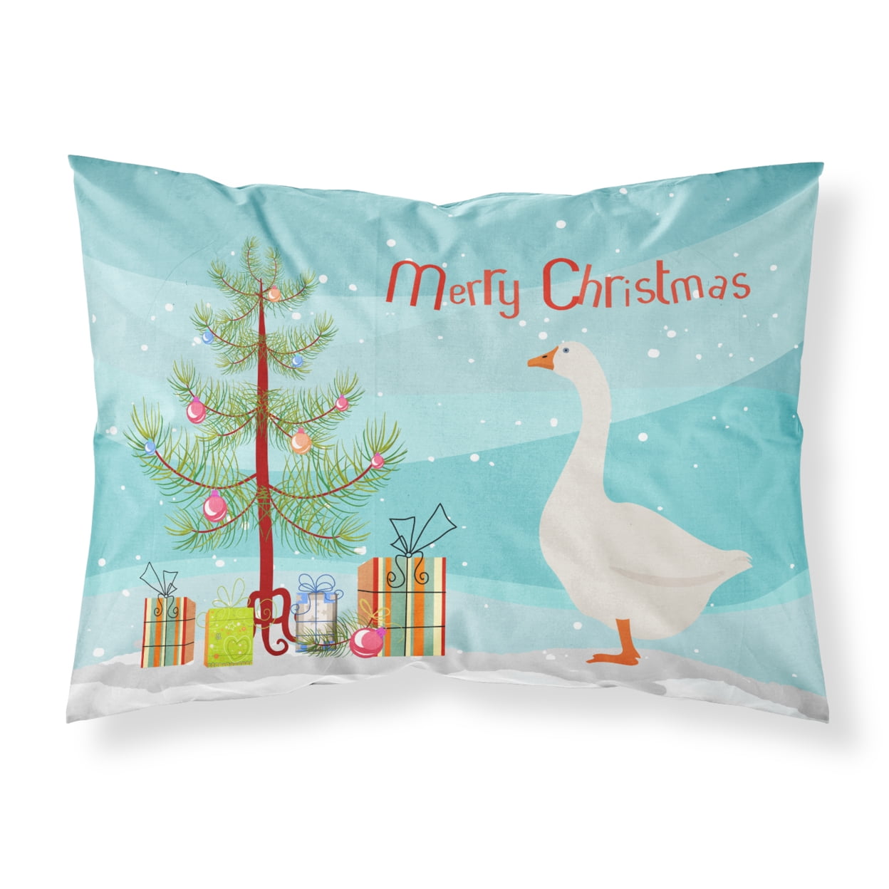 Embden Goose Christmas Fabric Standard Pillowcase