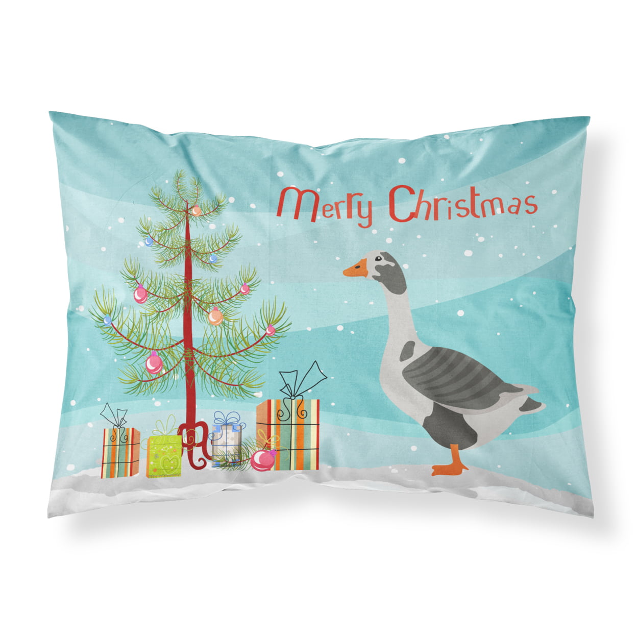 West of England Goose Christmas Fabric Standard Pillowcase