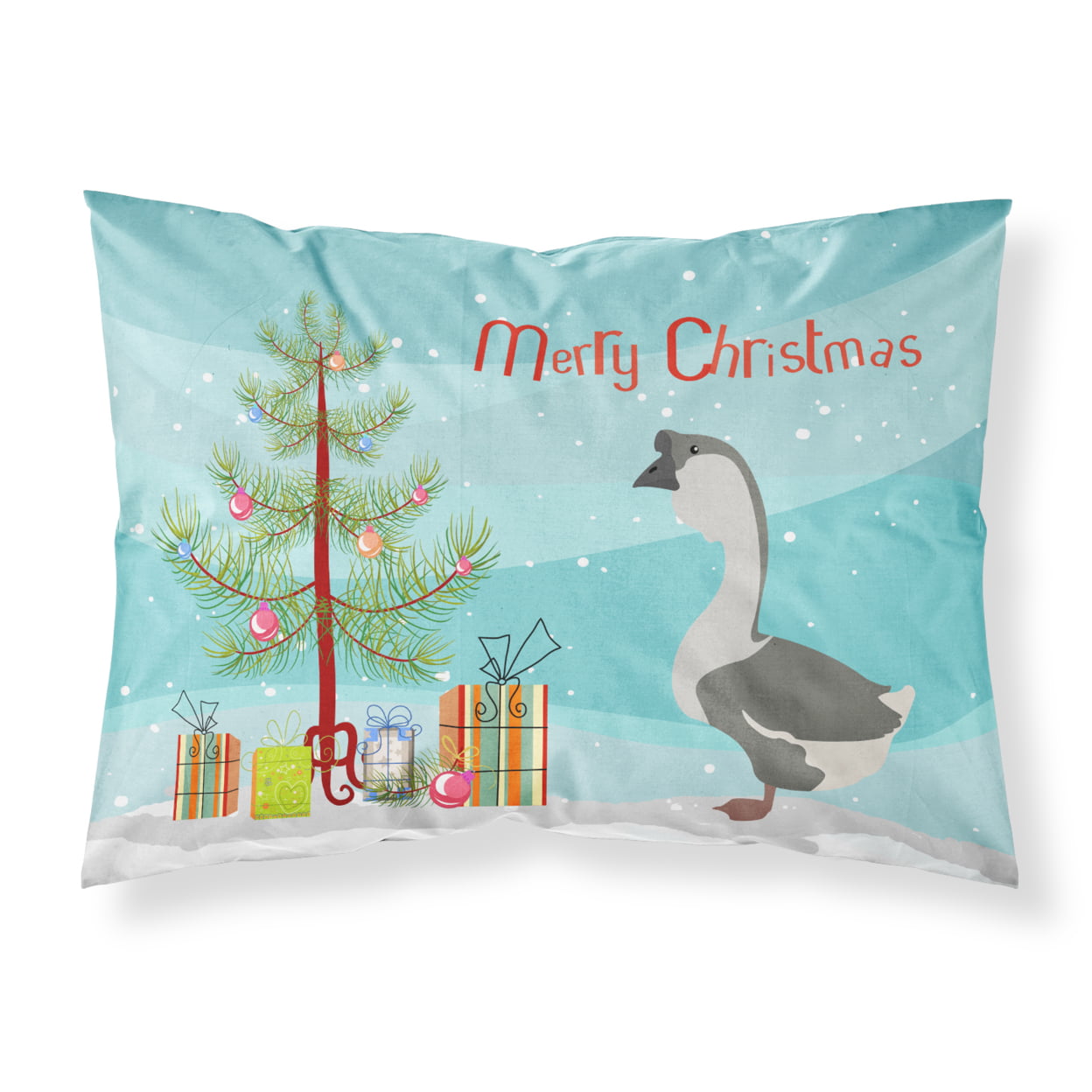 African Goose Christmas Fabric Standard Pillowcase