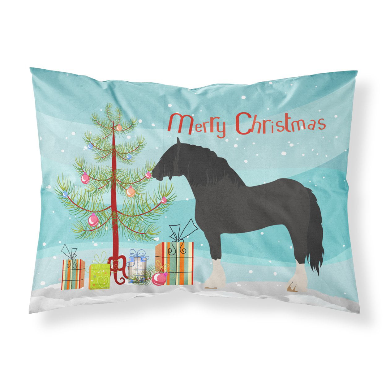 Pomeranian Rogener Goose Christmas Fabric Standard Pillowcase