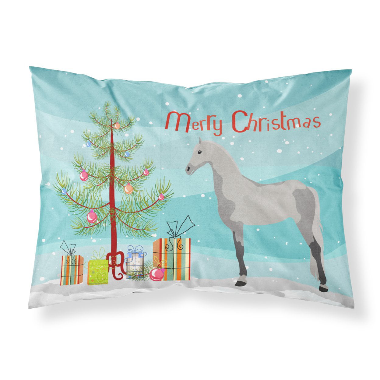Orlov Trotter Horse Christmas Fabric Standard Pillowcase