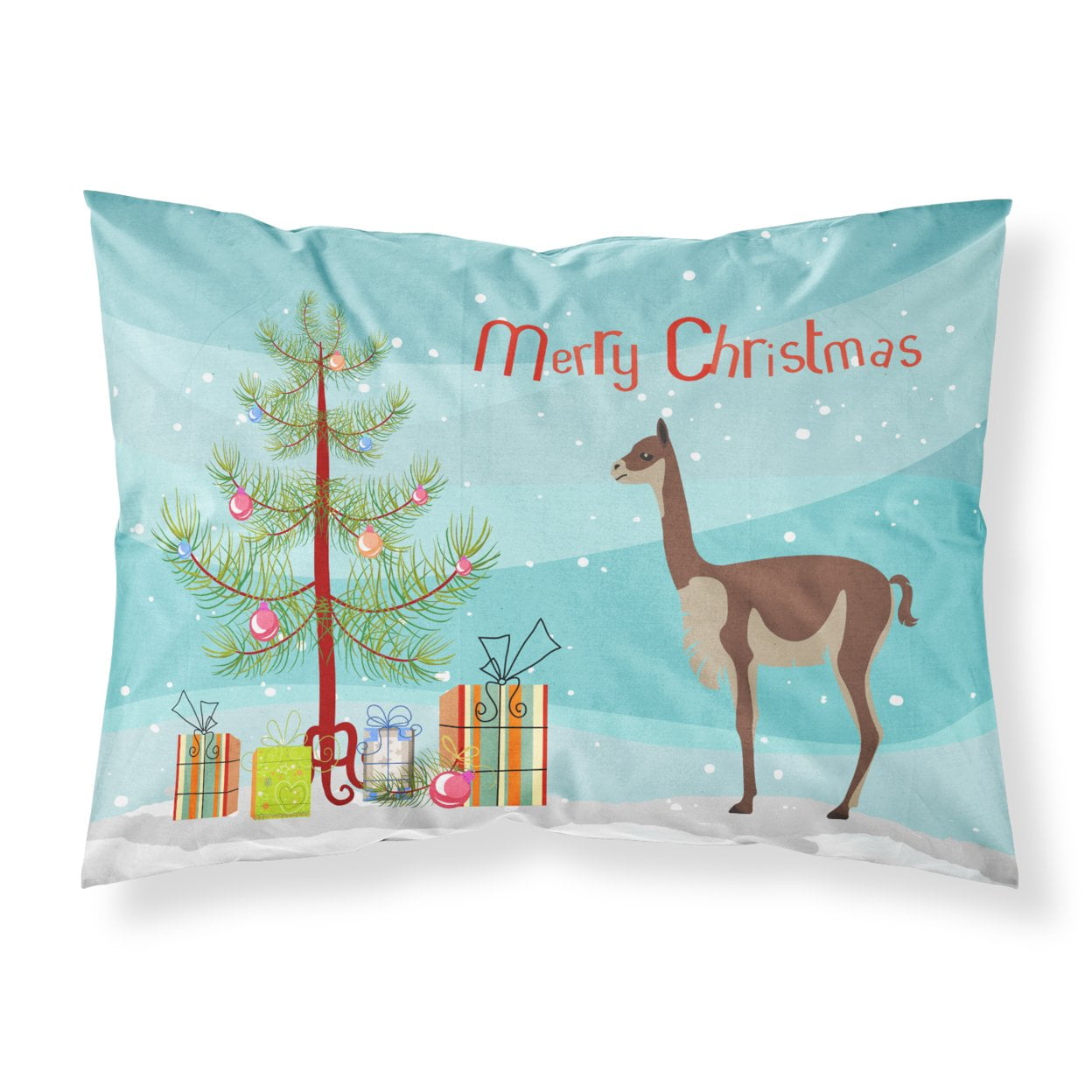 Vicugna or Vicuna Christmas Fabric Standard Pillowcase