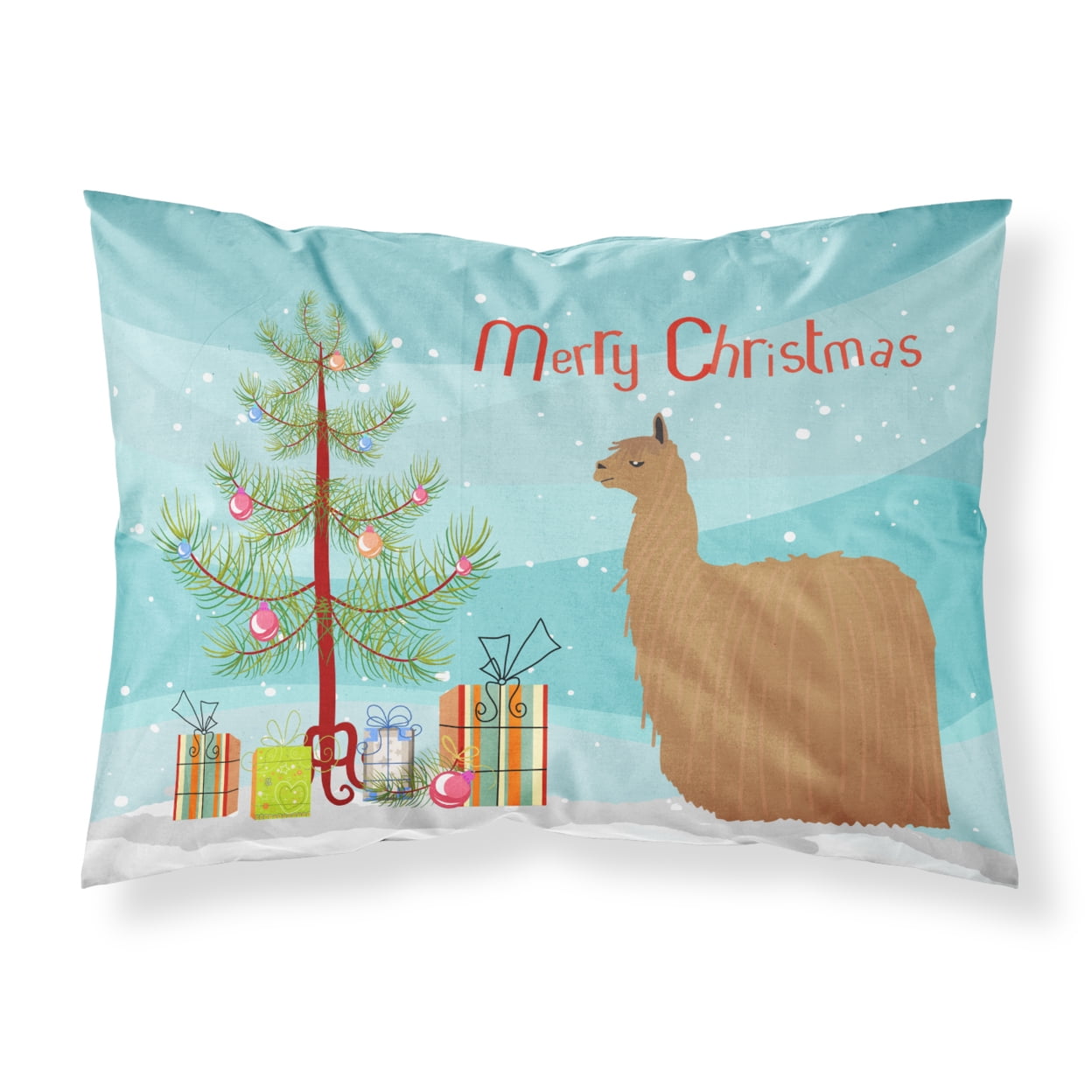 Alpaca Suri Christmas Fabric Standard Pillowcase