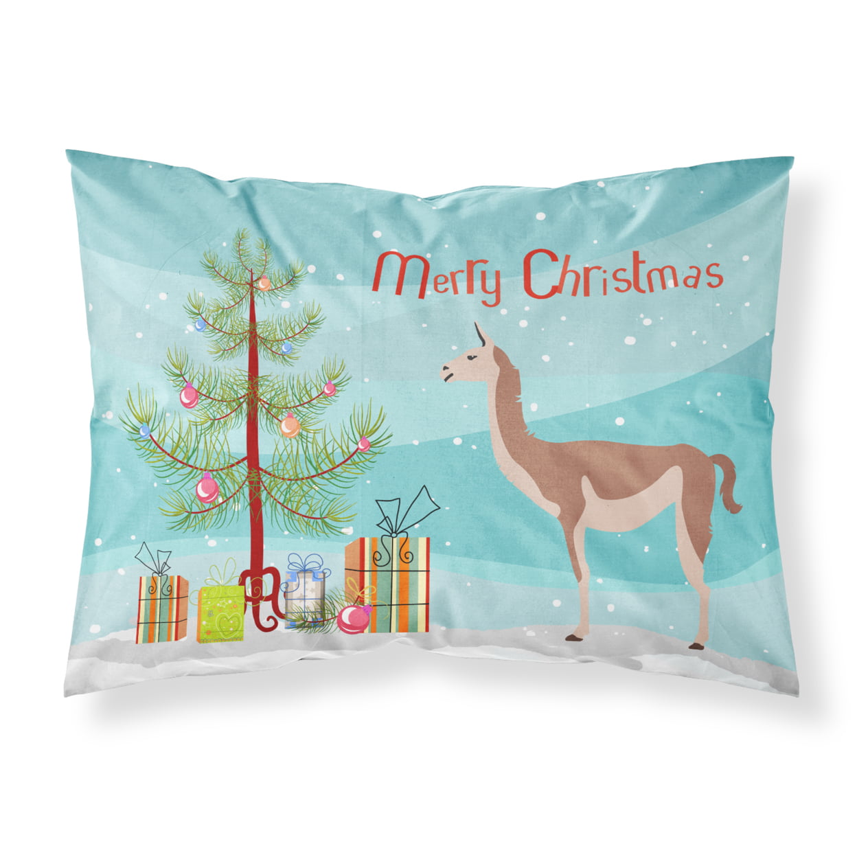 Guanaco Christmas Fabric Standard Pillowcase