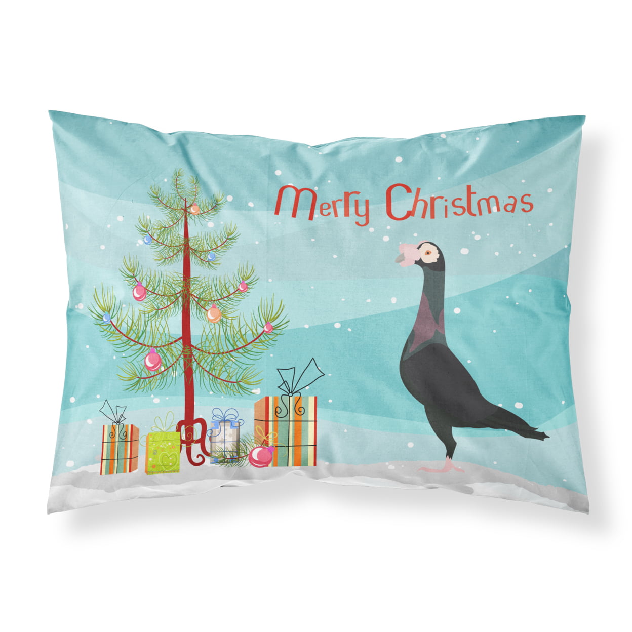 BB9312PILLOWCASE English Carrier Pigeon Christmas Fabric Standard Pillowcase