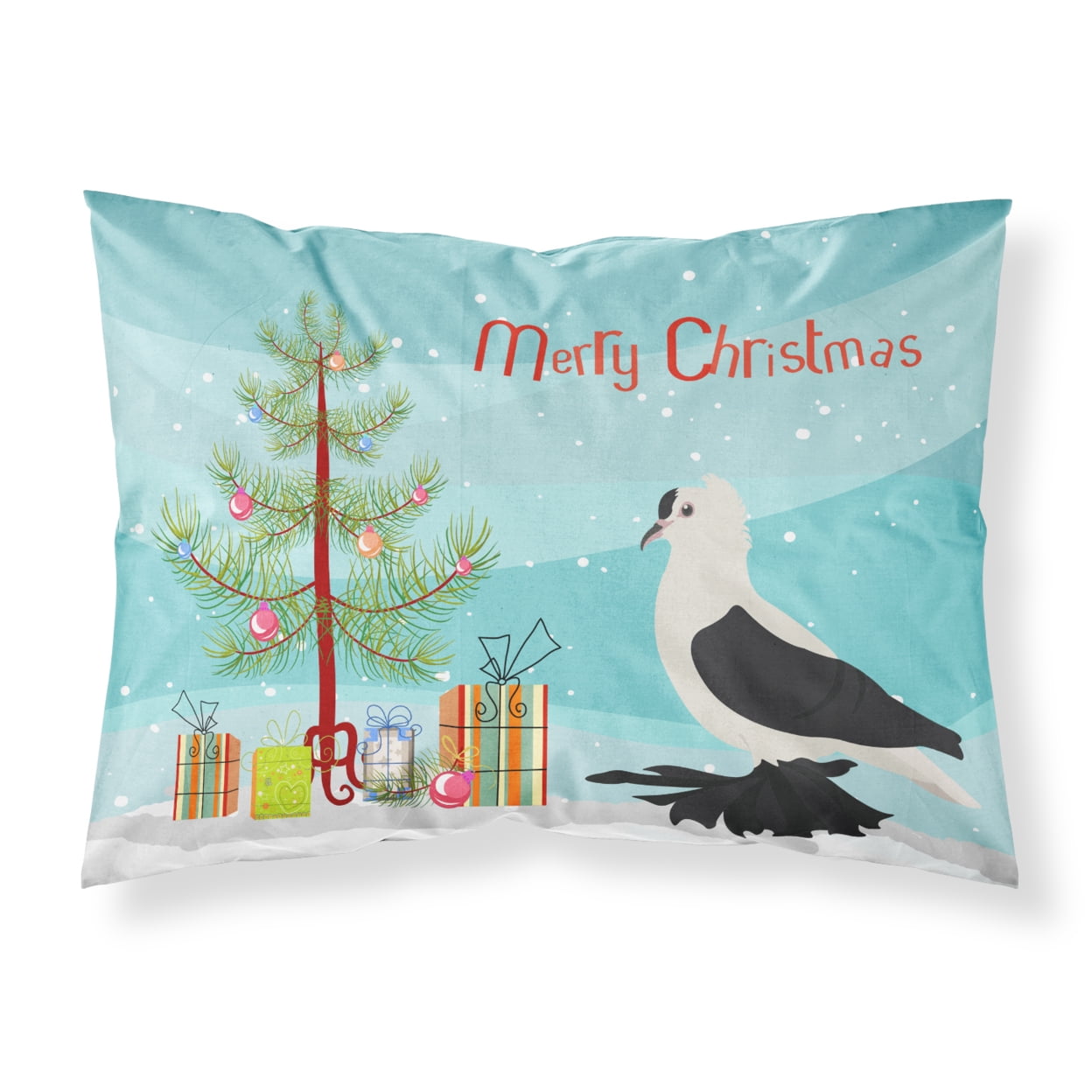 Picture of Carolines Treasures BB9313PILLOWCASE Saxon Fairy Swallow Pigeon Christmas Fabric Standard Pillowcase