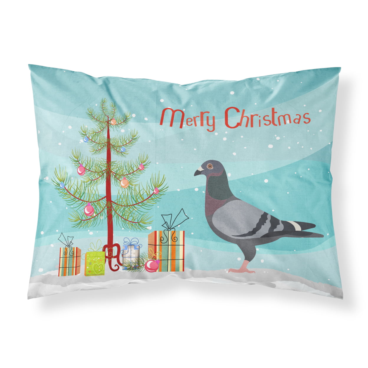 Racing Pigeon Christmas Fabric Standard Pillowcase