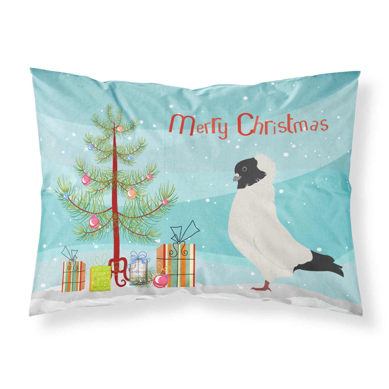 Nun Pigeon Christmas Fabric Standard Pillowcase