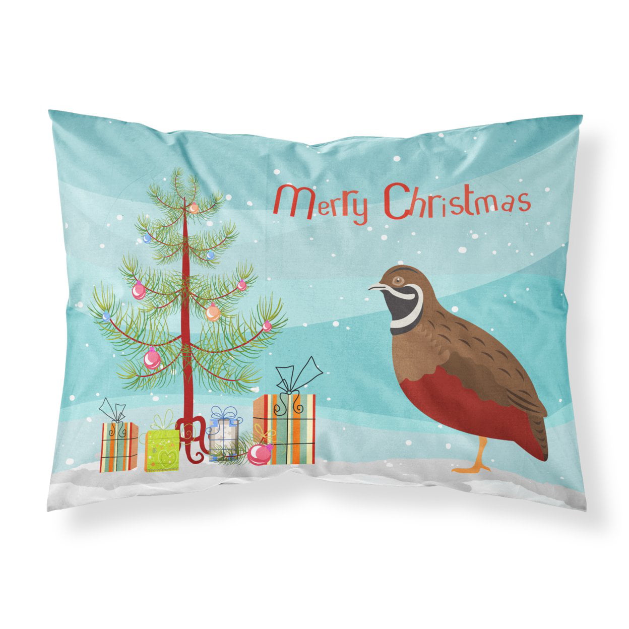 BB9323PILLOWCASE Chinese Painted or King Quail Christmas Fabric Standard Pillowcase