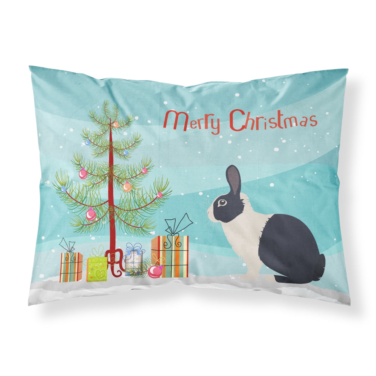 BB9325PILLOWCASE Dutch Rabbit Christmas Fabric Standard Pillowcase