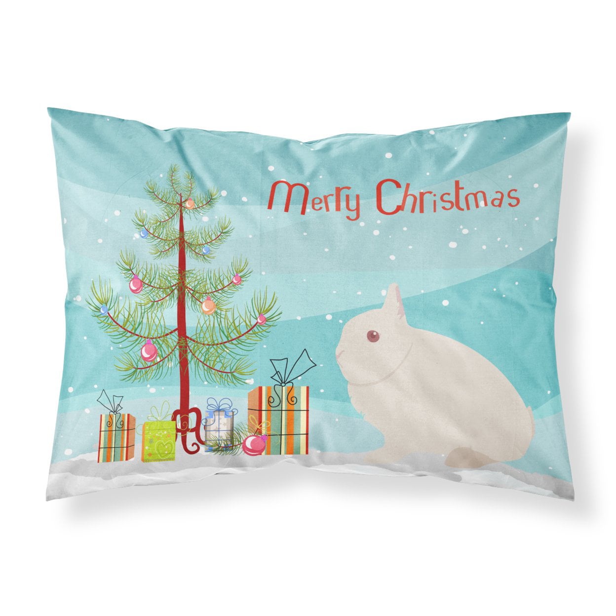 Hermelin Rabbit Christmas Fabric Standard Pillowcase