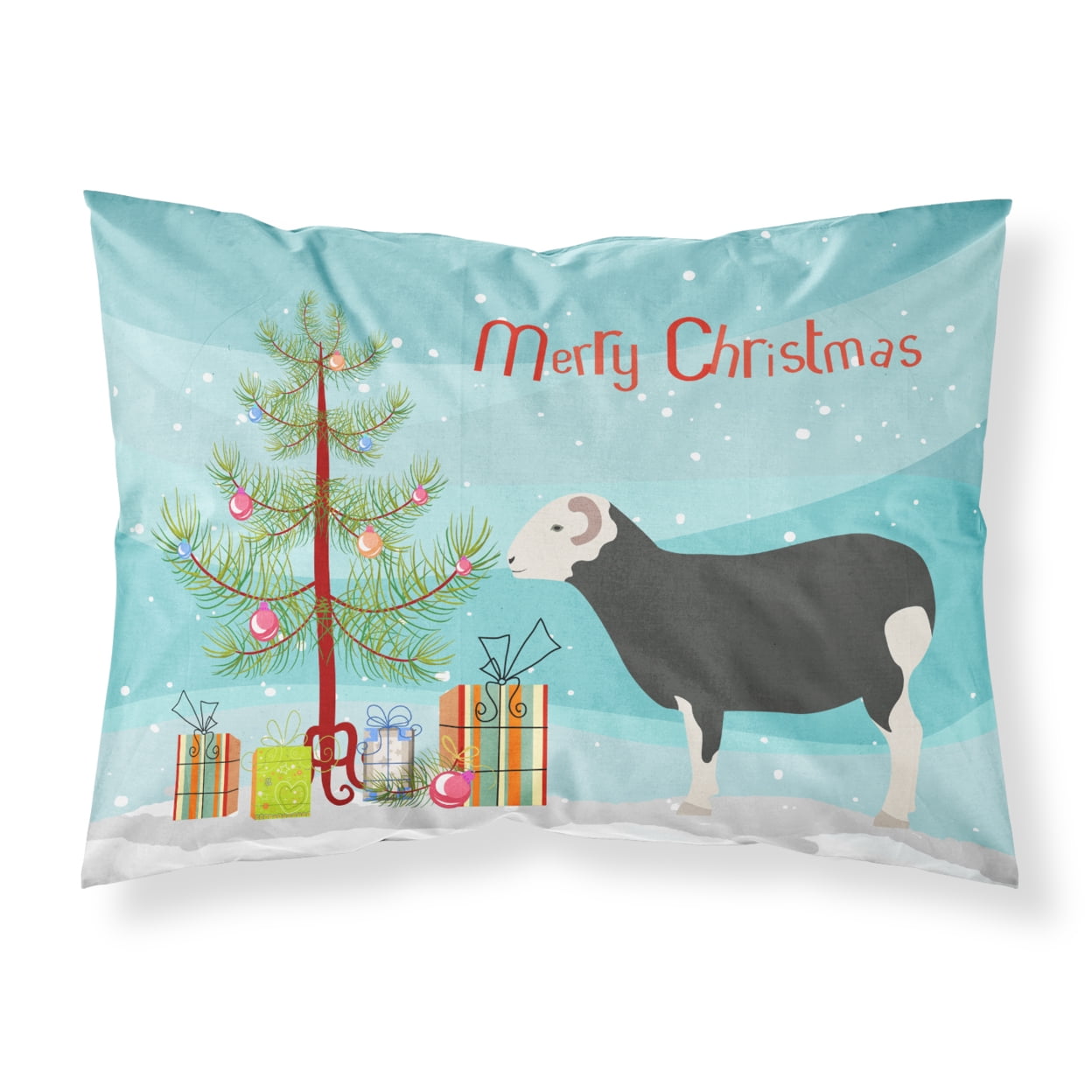 Herwick Sheep Christmas Fabric Standard Pillowcase