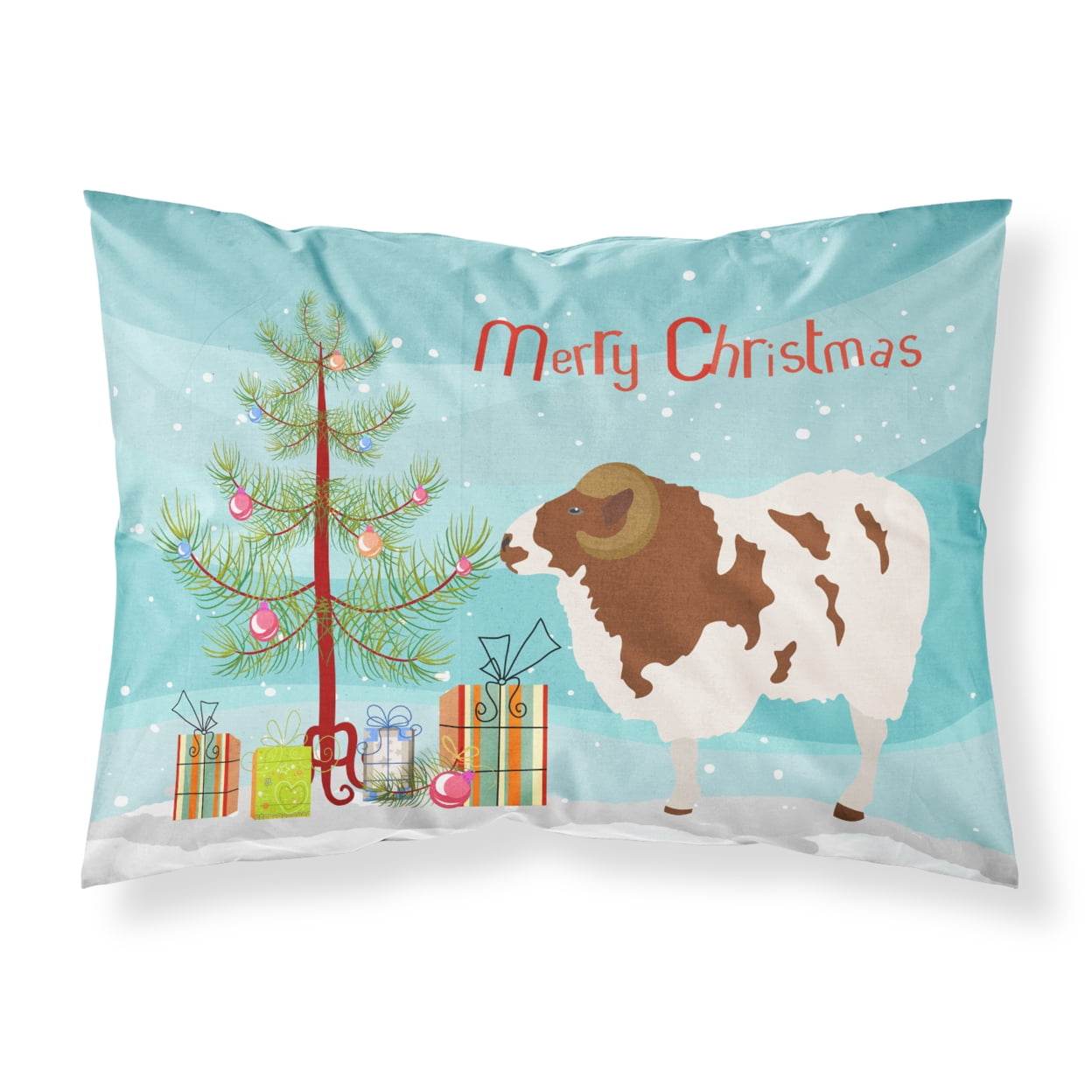 BB9342PILLOWCASE Jacob Sheep Christmas Fabric Standard Pillowcase