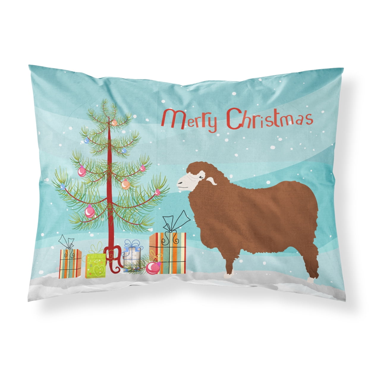 BB9348PILLOWCASE Merino Sheep Christmas Fabric Standard Pillowcase