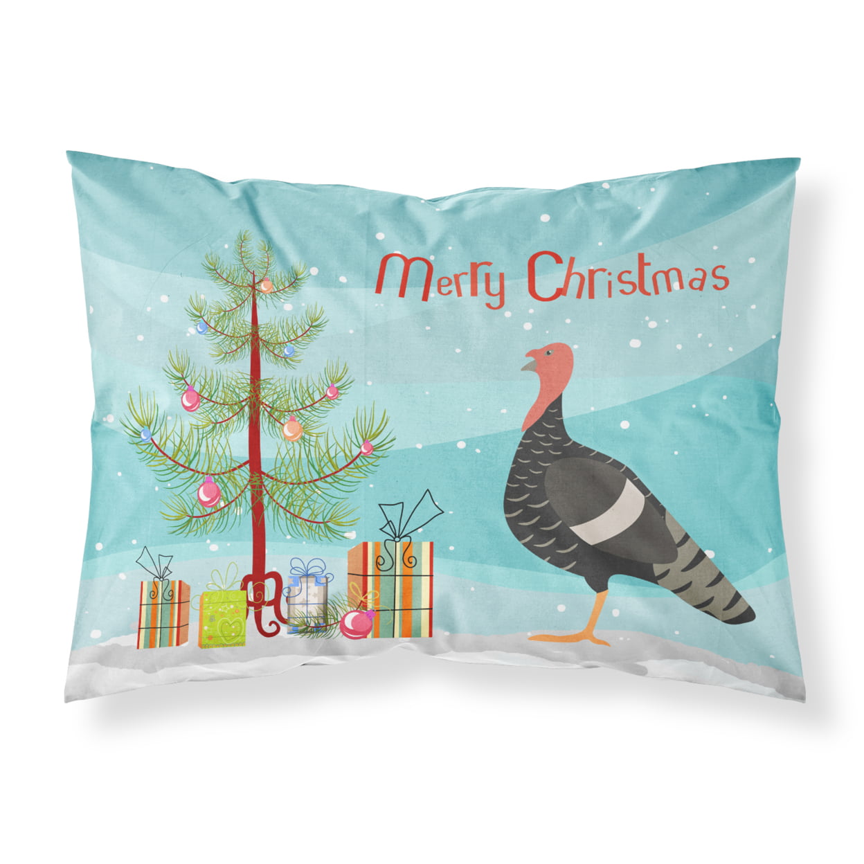 Marragansett Turkey Christmas Fabric Standard Pillowcase