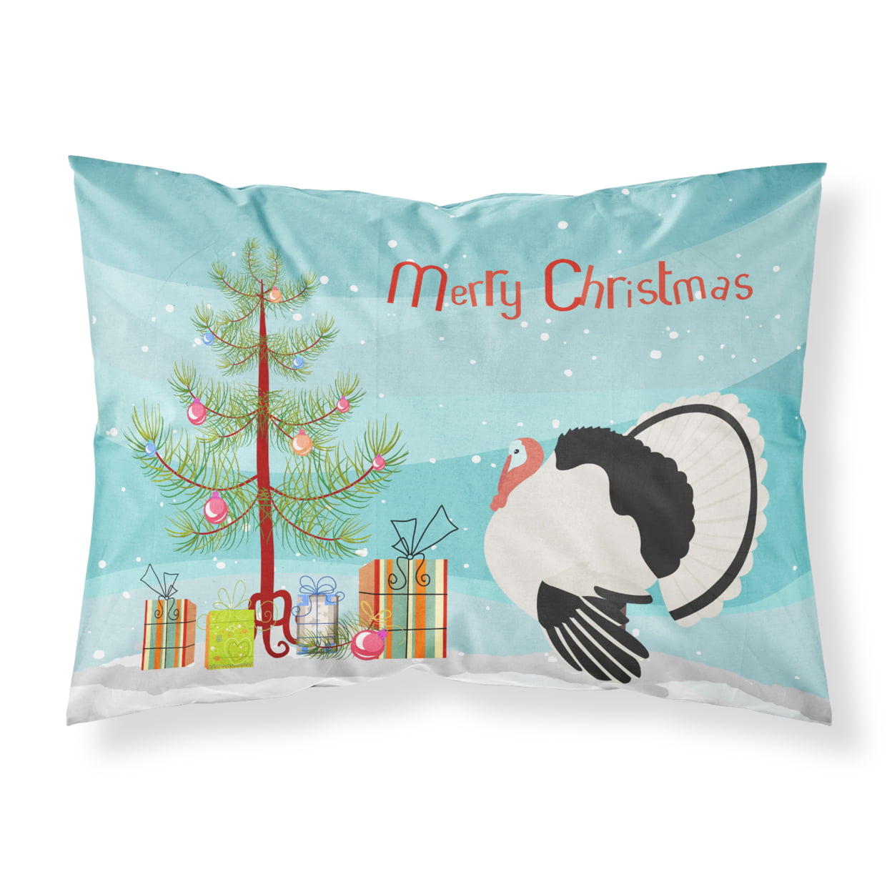Royal Palm Turkey Christmas Fabric Standard Pillowcase