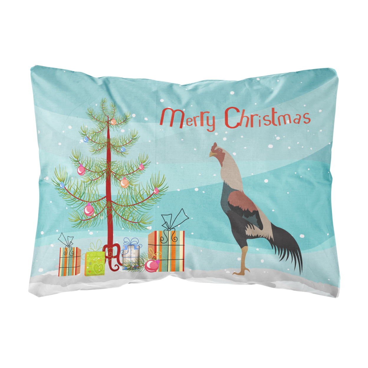 Picture of Carolines Treasures BB9205PW1216 Kulang Chicken Christmas Canvas Fabric Decorative Pillow