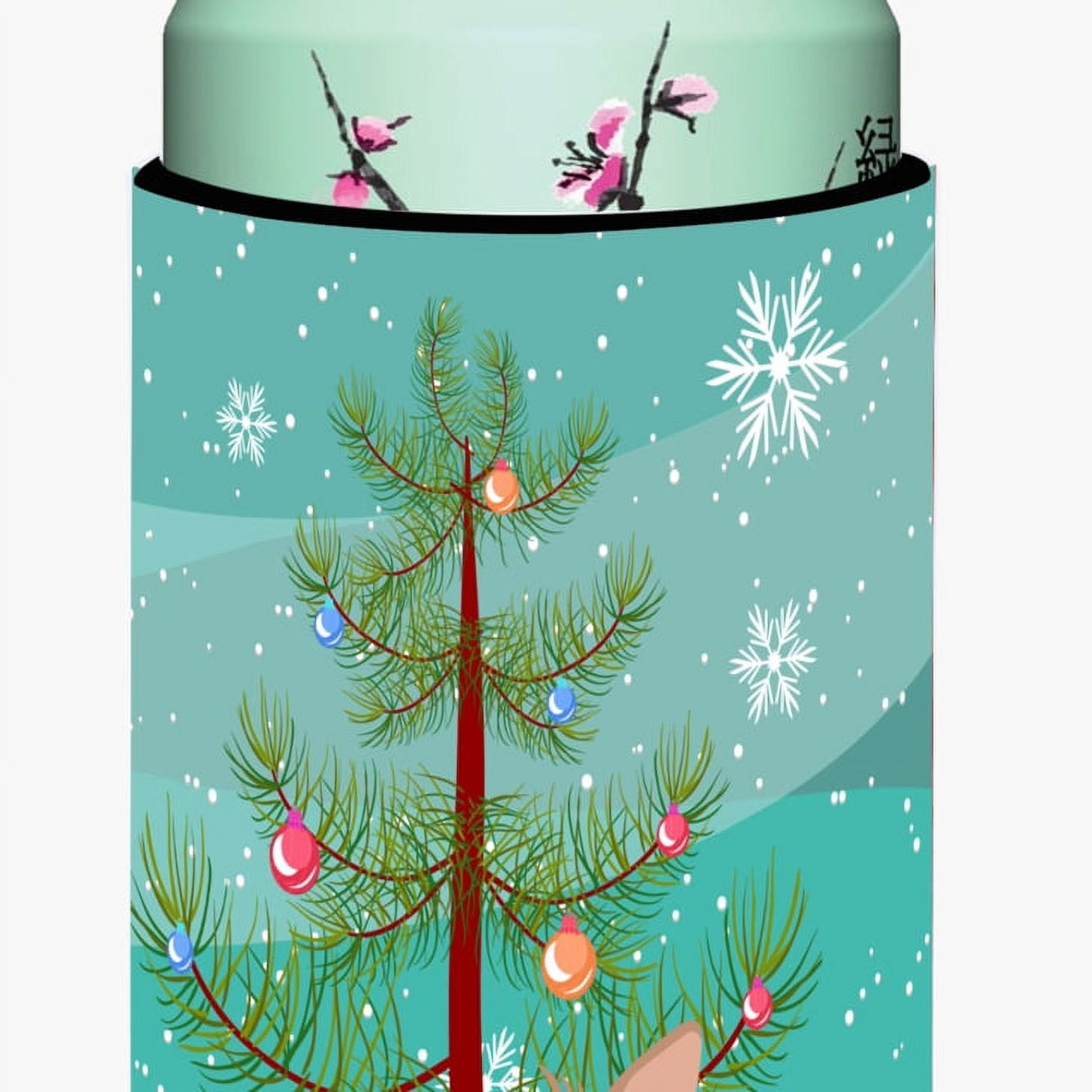 Lionhead Rabbit Christmas Tall Boy Beverage Insulator Hugger