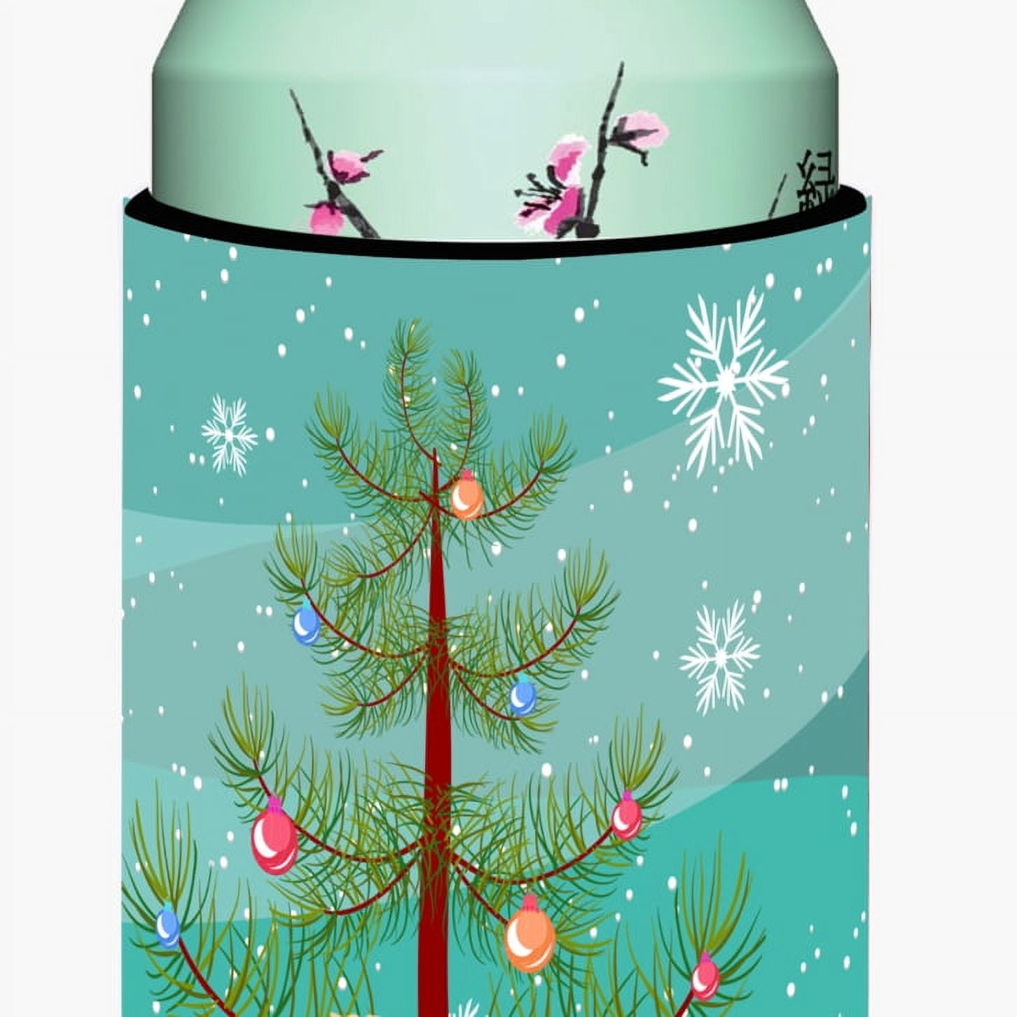 English Leicester Longwool Sheep Christmas Tall Boy Beverage Insulator Hugger