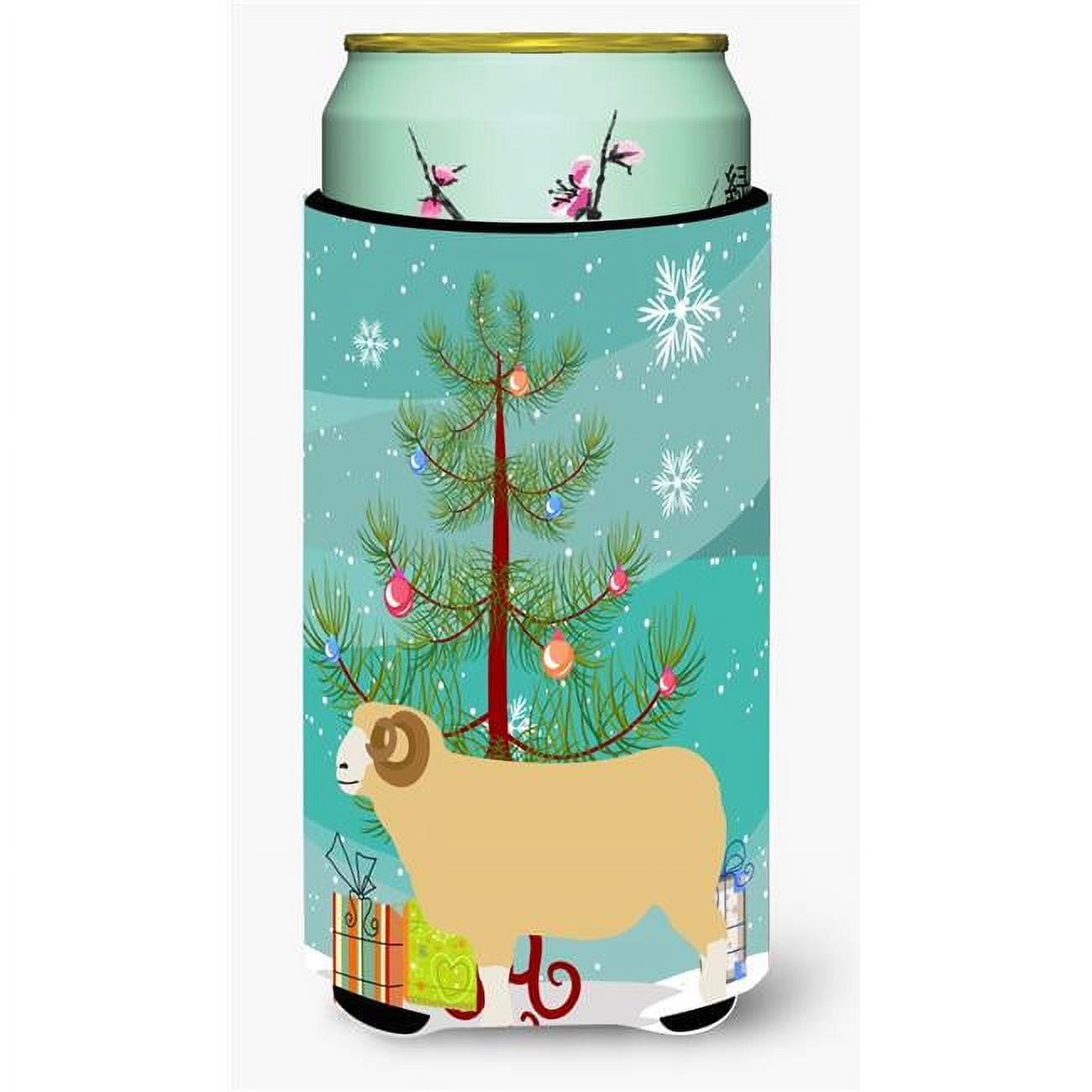 Horned Dorset Sheep Christmas Tall Boy Beverage Insulator Hugger