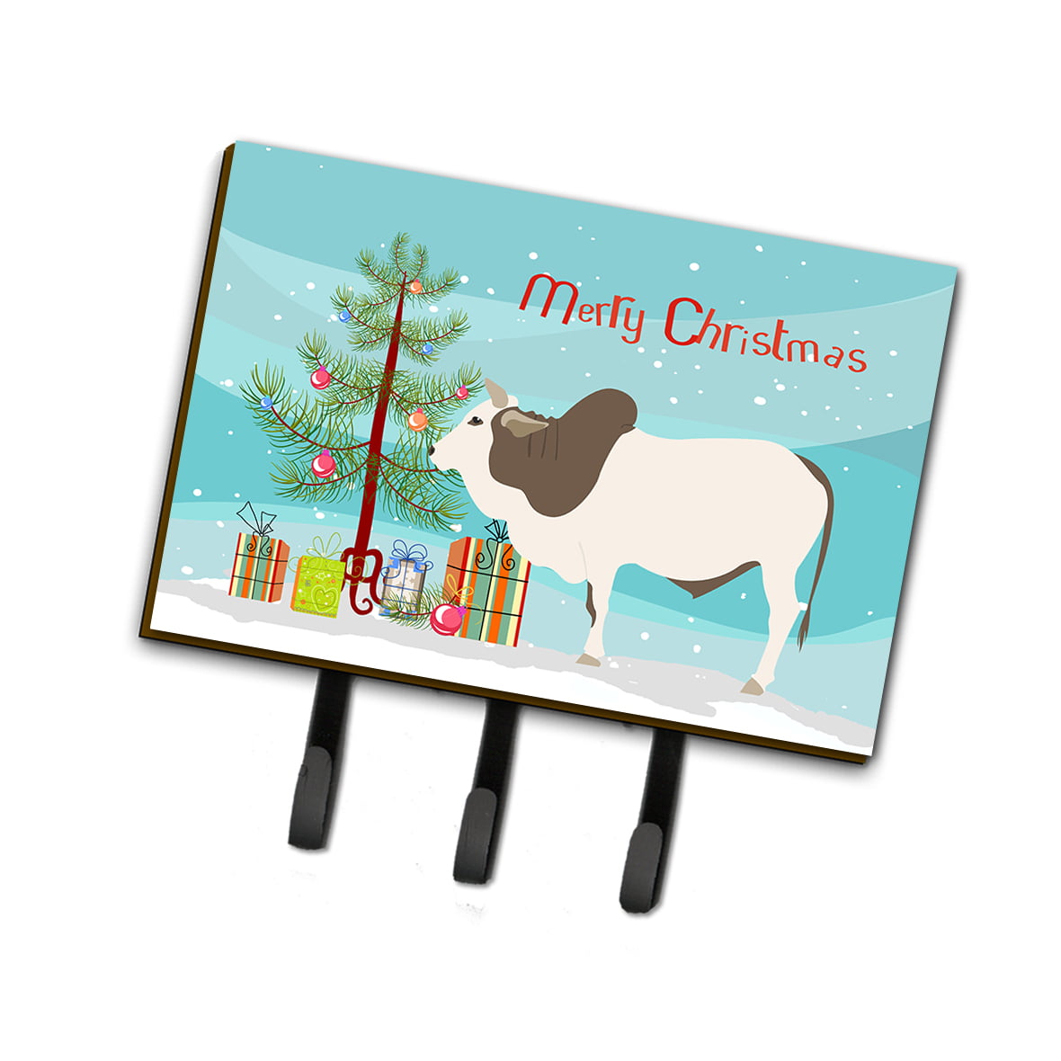 Malvi Cow Christmas Leash or Key Holder