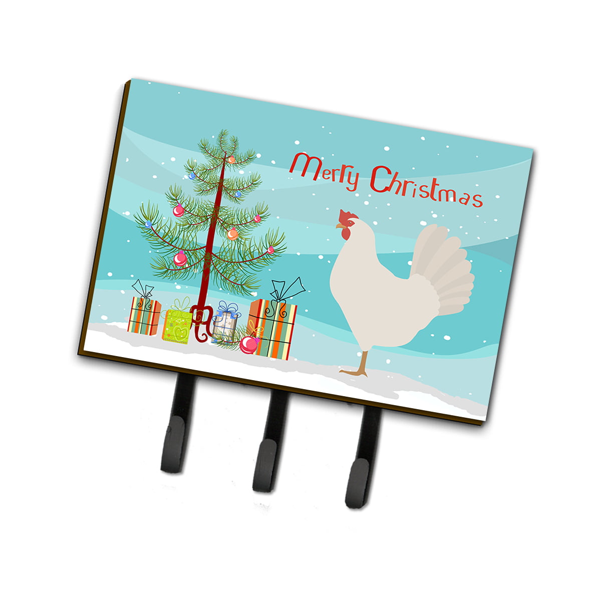 BB9207TH68 Leghorn Chicken Christmas Leash or Key Holder