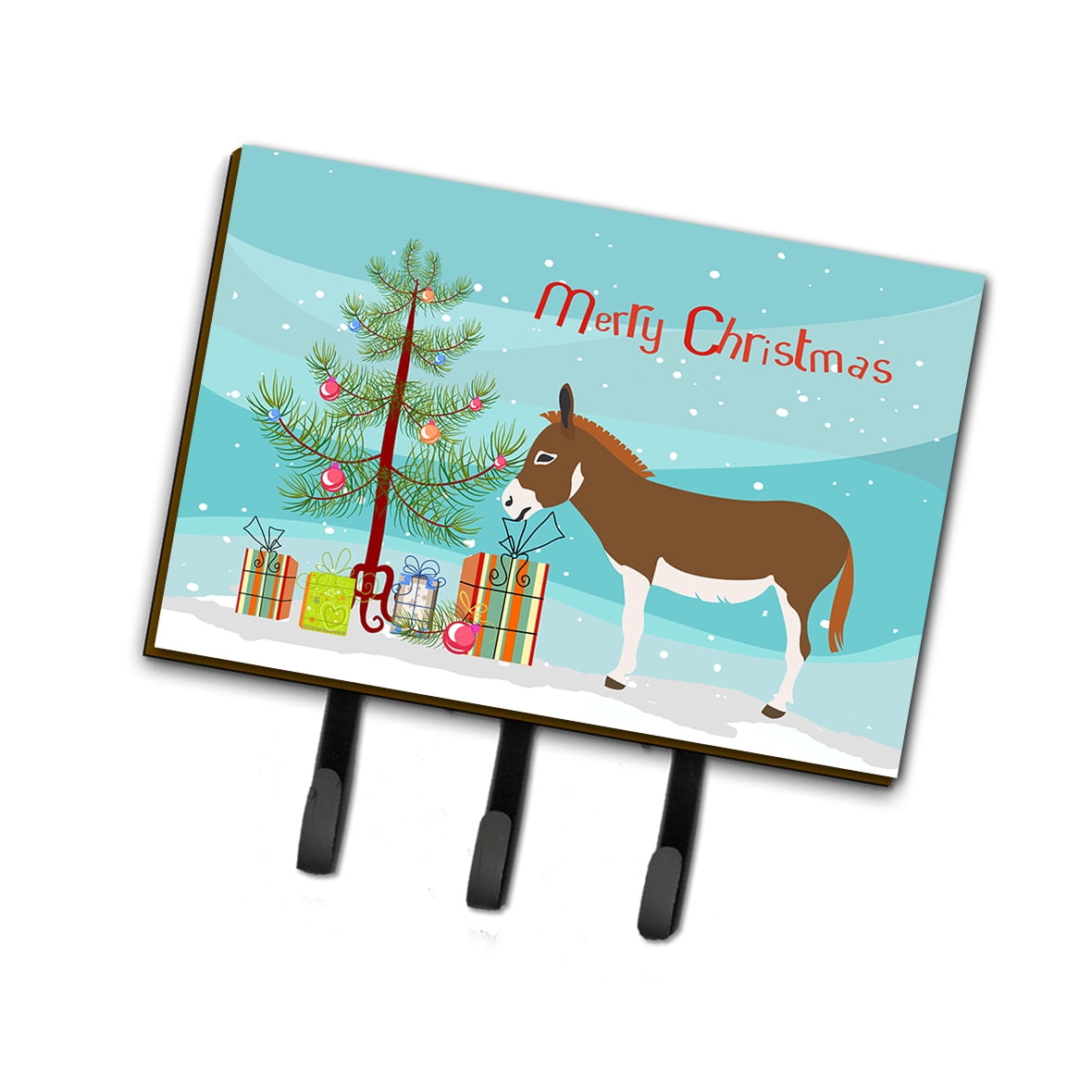 Miniature Mediterranian Donkey Christmas Leash or Key Holder