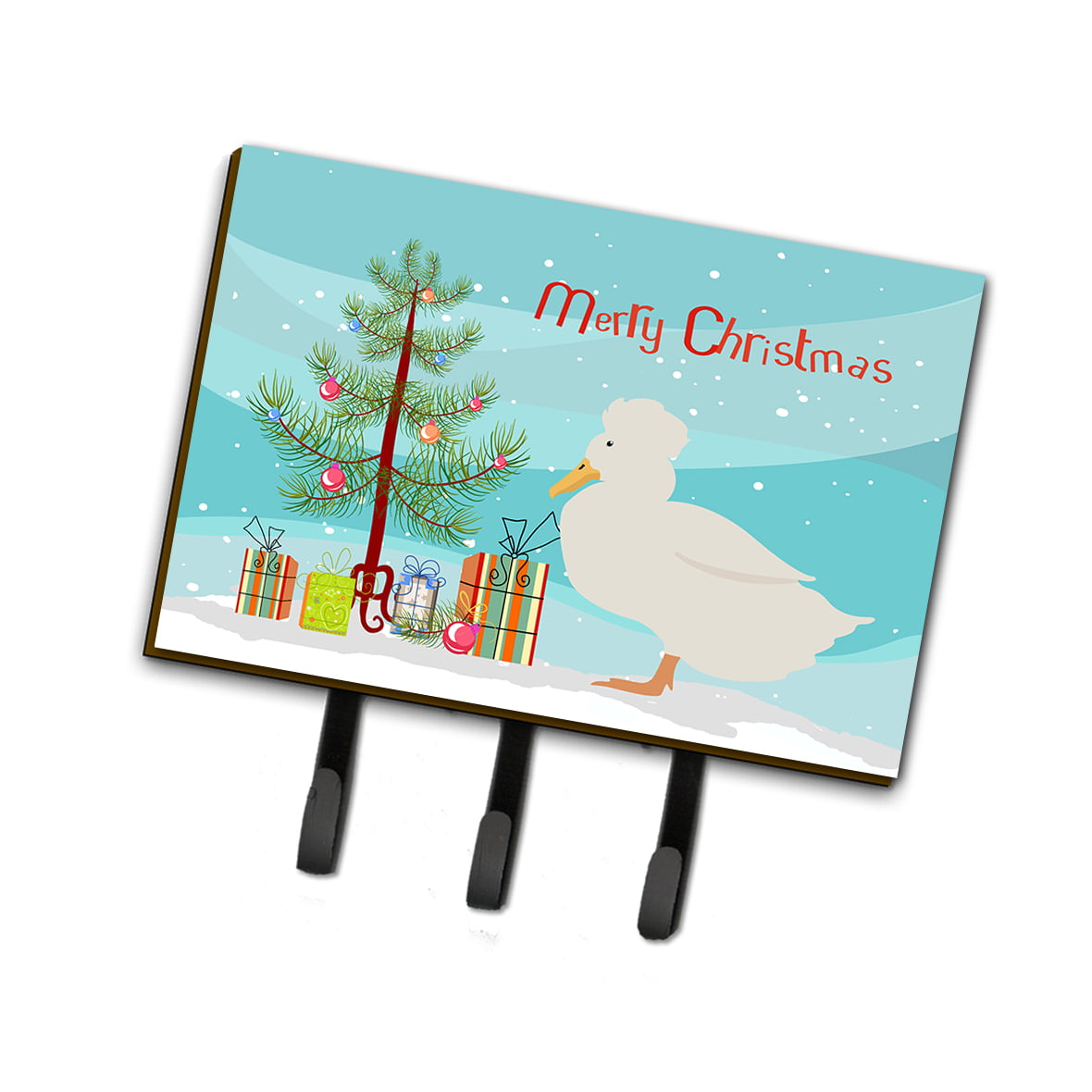 Crested Duck Christmas Leash or Key Holder