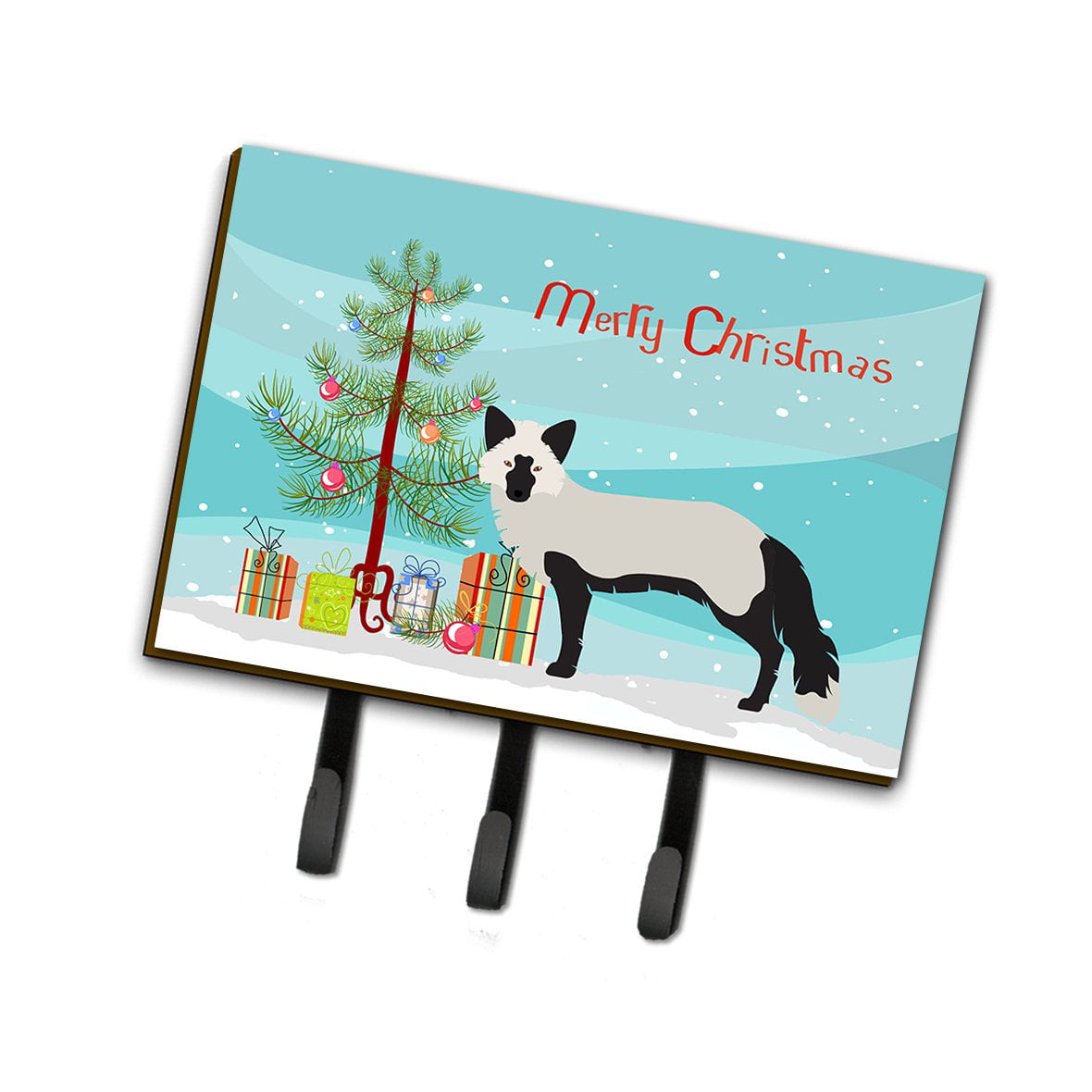 BB9238TH68 Silver Fox Christmas Leash or Key Holder