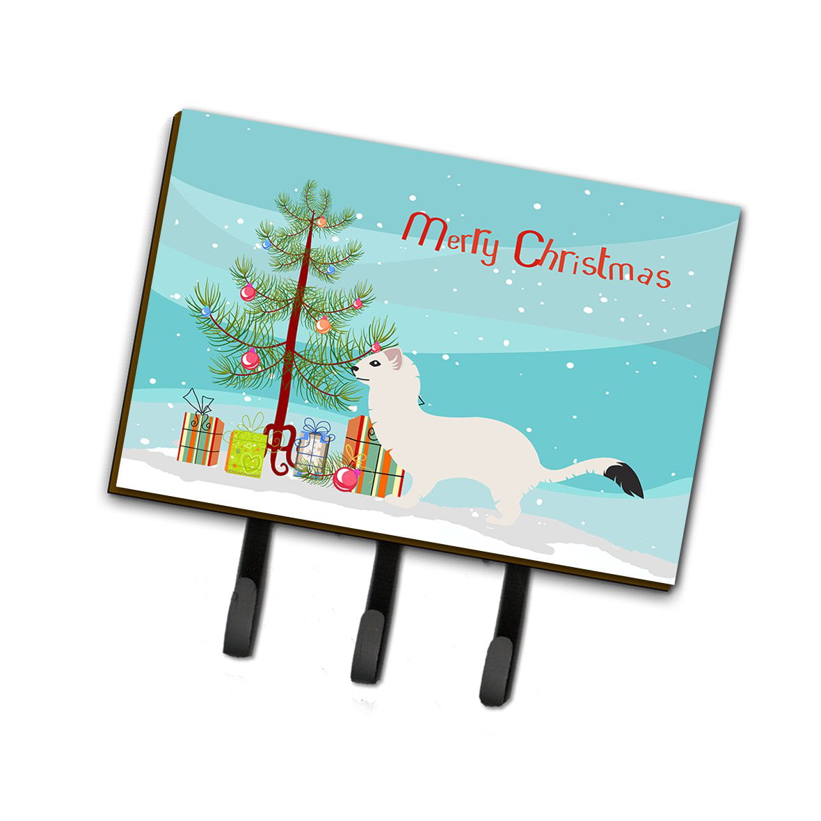 Picture of Carolines Treasures BB9239TH68 Stoat Short-Tailed Weasel Christmas Leash or Key Holder