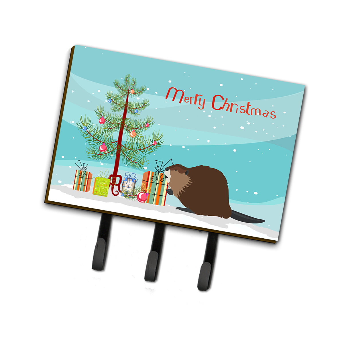 BB9240TH68 Eurasian Beaver Christmas Leash or Key Holder