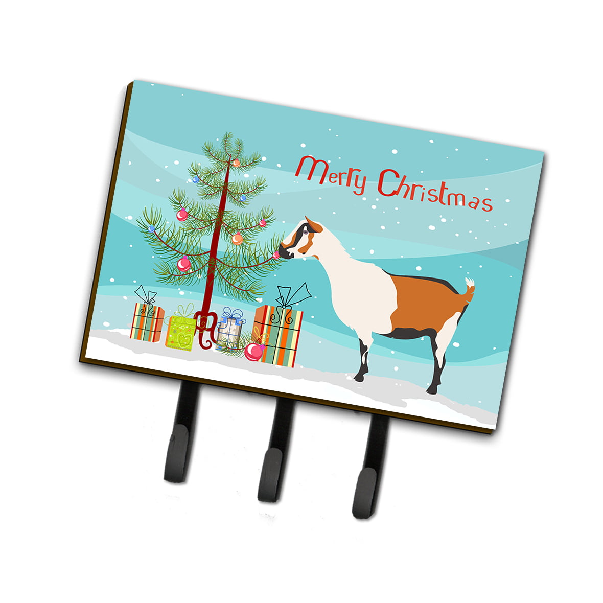 Picture of Carolines Treasures BB9247TH68 Alpine Goat Christmas Leash or Key Holder