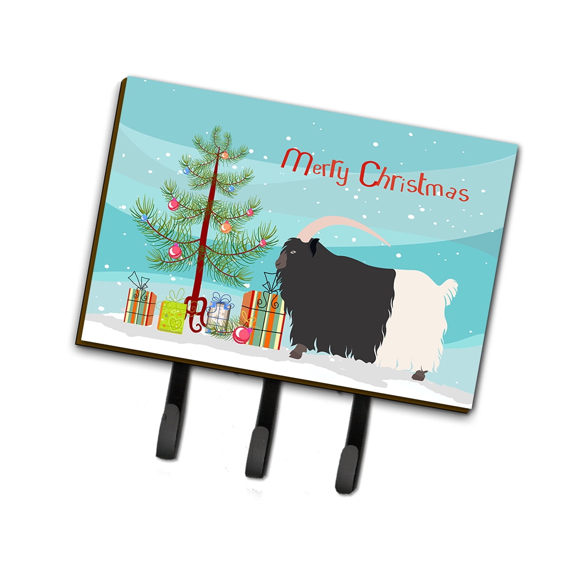 BB9254TH68 Welsh Black-Necked Goat Christmas Leash or Key Holder
