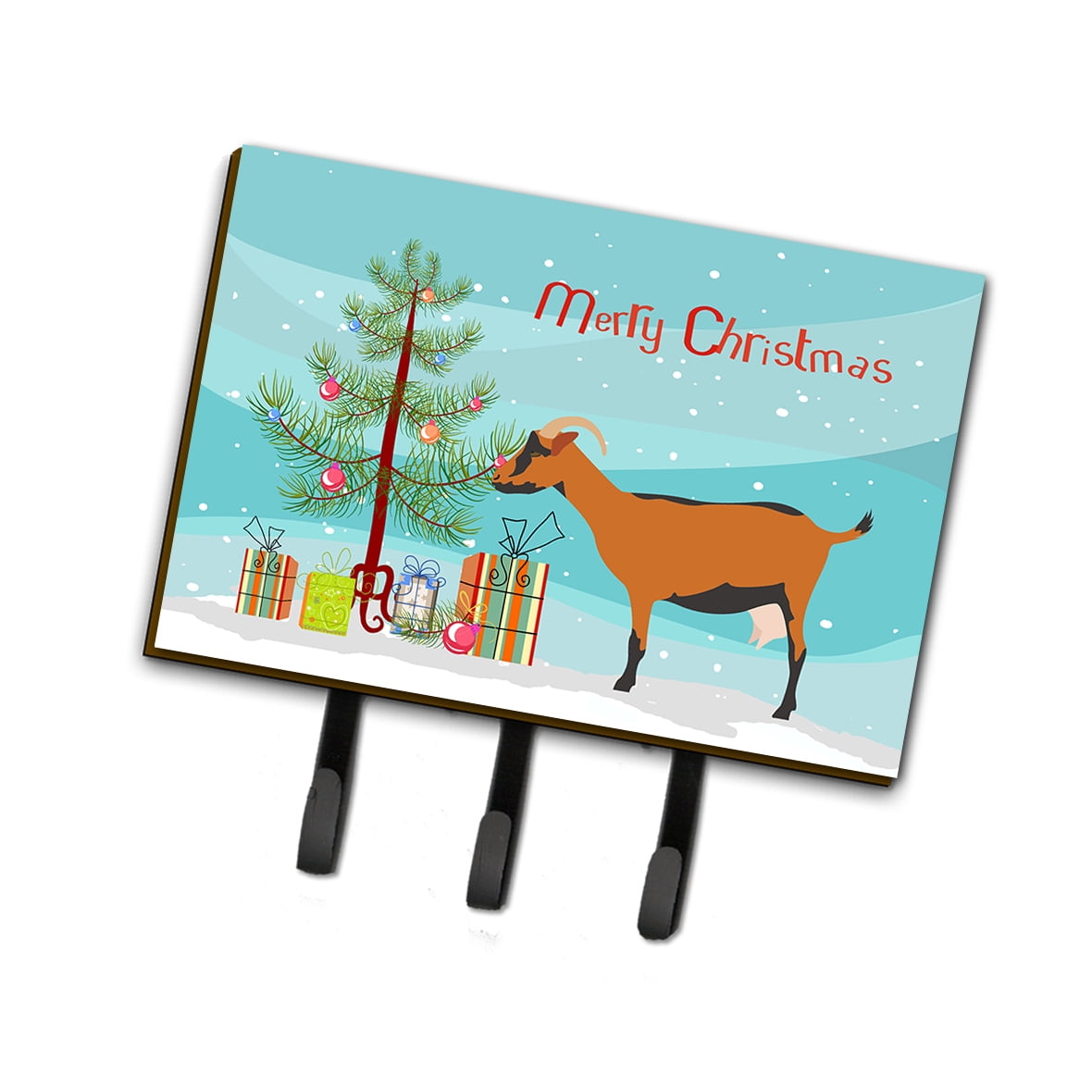 BB9255TH68 Oberhasli Goat Christmas Leash or Key Holder
