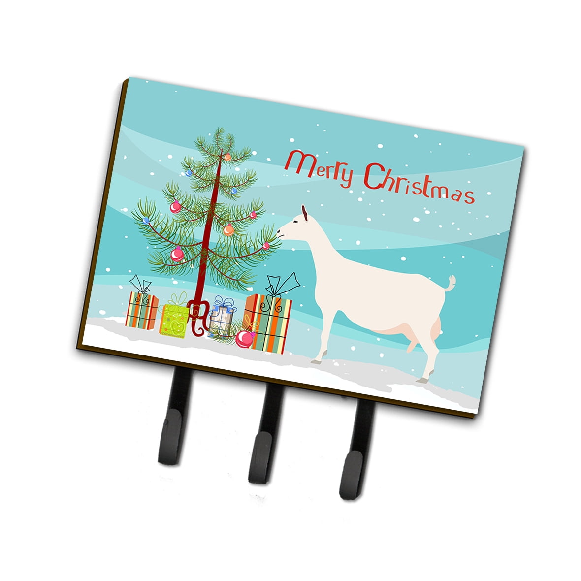 Saanen Goat Christmas Leash or Key Holder